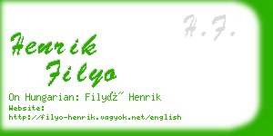 henrik filyo business card